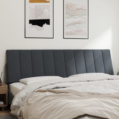 vidaXL Kopfteil-Kissen "Hanko" Dunkelgrau 180 cm Samt