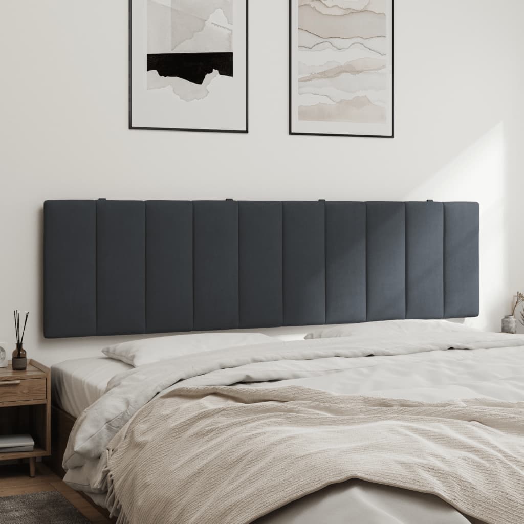 vidaXL Kopfteil-Kissen "Hanko" Dunkelgrau 180 cm Samt