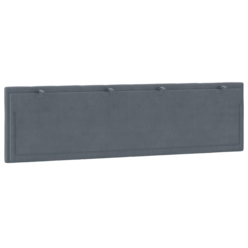 vidaXL Kopfteil-Kissen "Hanko" Dunkelgrau 180 cm Samt