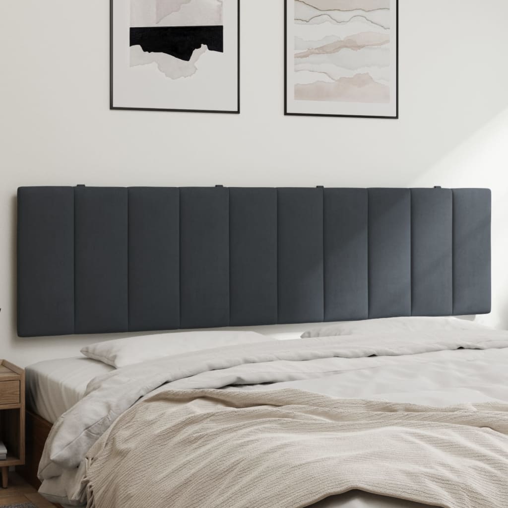 vidaXL Kopfteil-Kissen "Hanko" Dunkelgrau 180 cm Samt