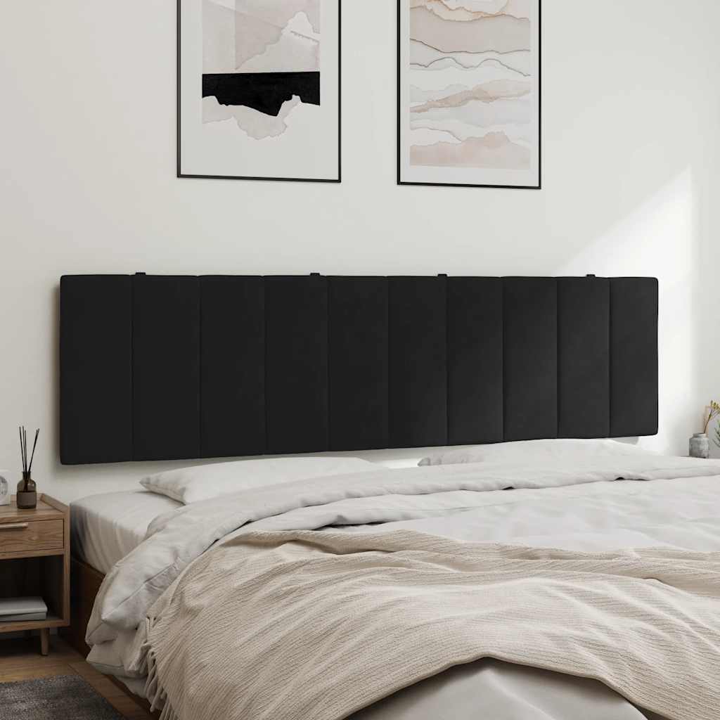 vidaXL Kopfteil-Kissen "Hanko" Schwarz 180 cm Samt