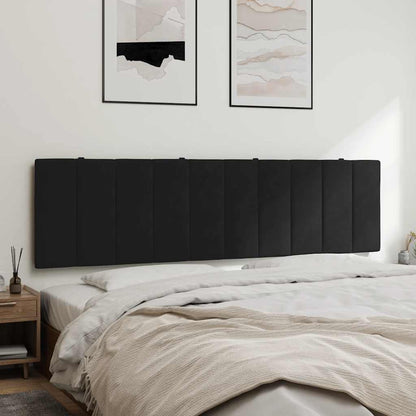 vidaXL Kopfteil-Kissen "Hanko" Schwarz 180 cm Samt