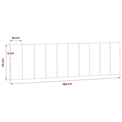 vidaXL Kopfteil-Kissen "Hanko" Schwarz 180 cm Samt