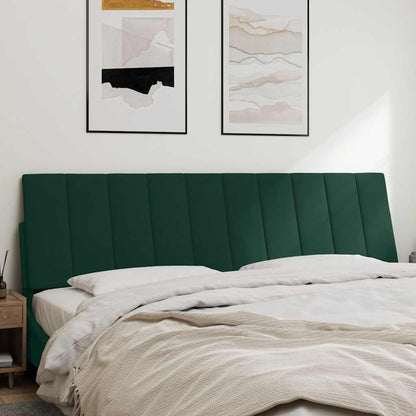 vidaXL Kopfteil-Kissen "Hanko" Dunkelgrün 180 cm Samt