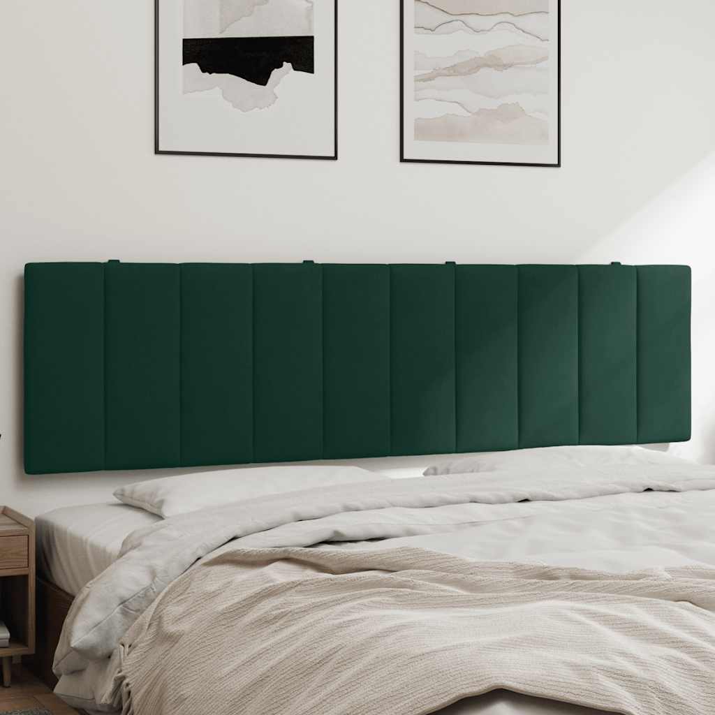 vidaXL Kopfteil-Kissen "Hanko" Dunkelgrün 180 cm Samt