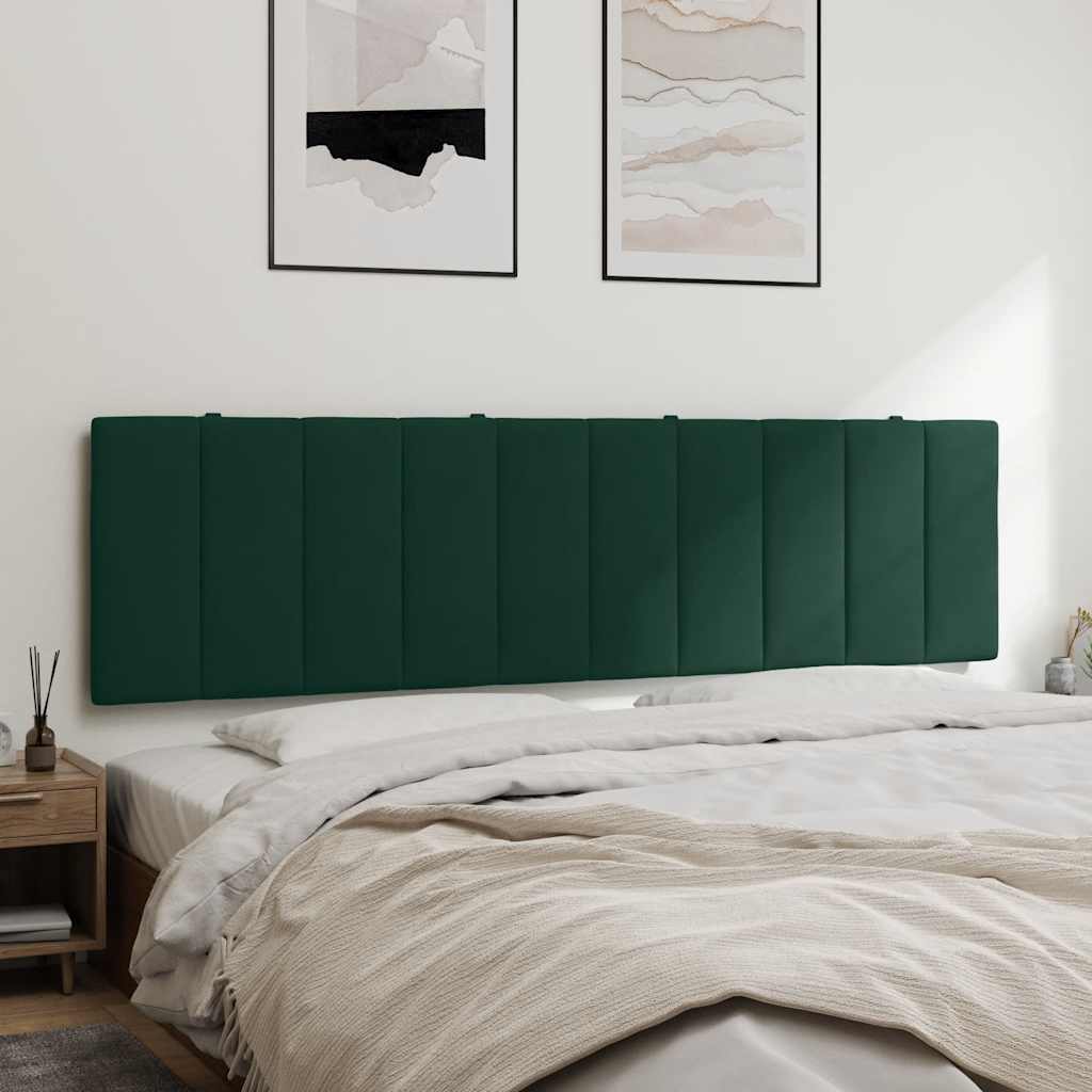 vidaXL Kopfteil-Kissen "Hanko" Dunkelgrün 180 cm Samt