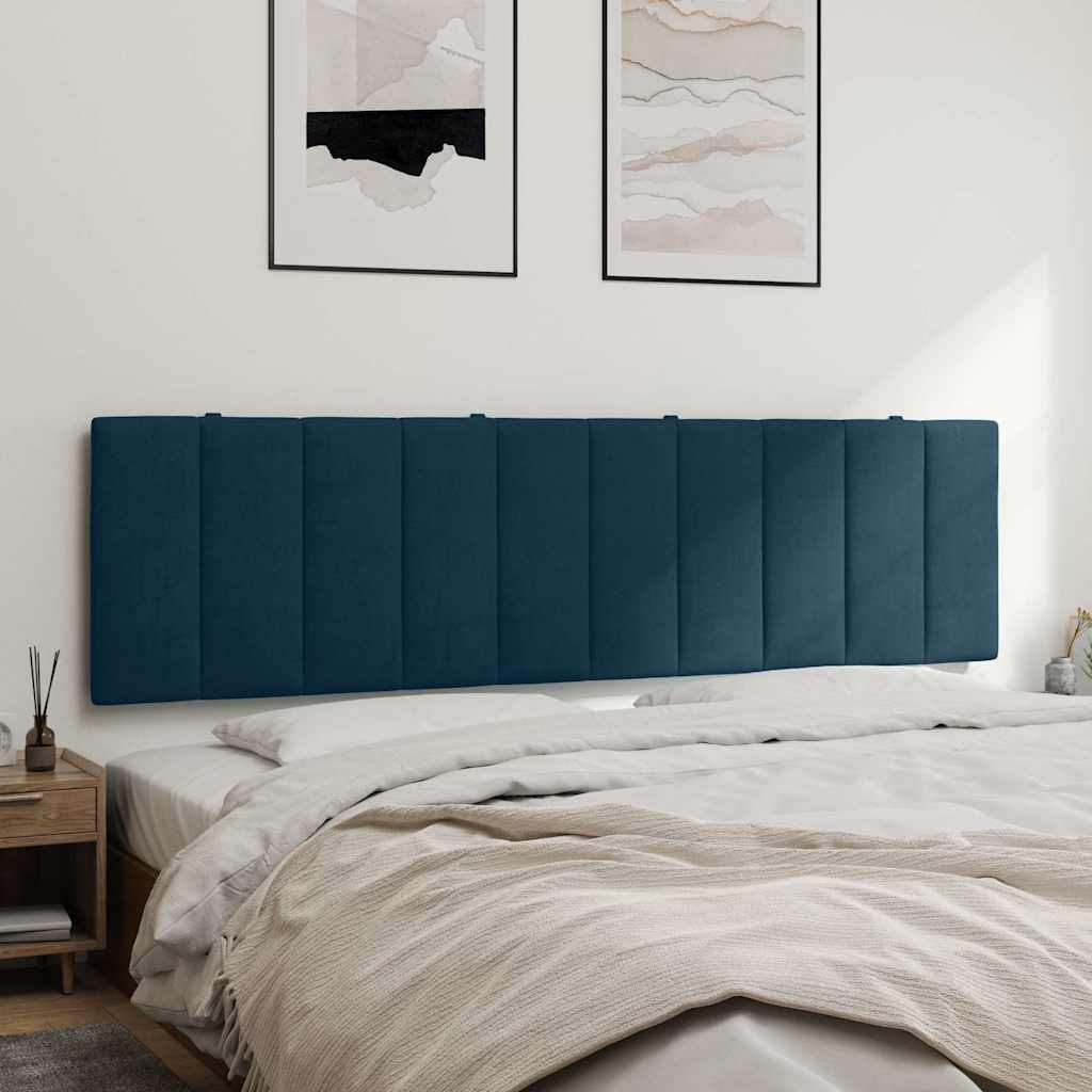 vidaXL Kopfteil-Kissen "Hanko" Blau 180 cm Samt
