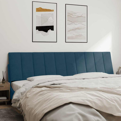vidaXL Kopfteil-Kissen "Hanko" Blau 200 cm Samt