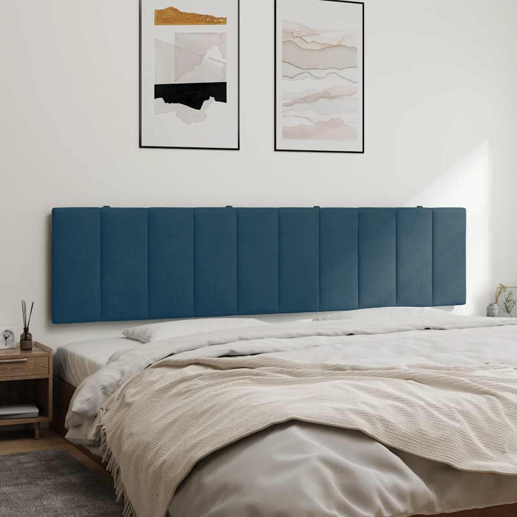 vidaXL Kopfteil-Kissen "Hanko" Blau 200 cm Samt