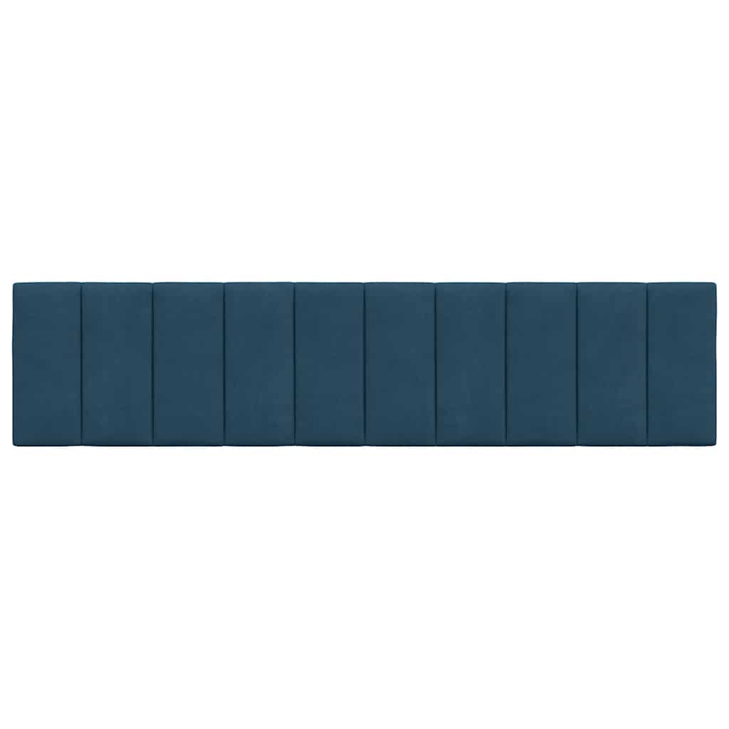 vidaXL Kopfteil-Kissen "Hanko" Blau 200 cm Samt