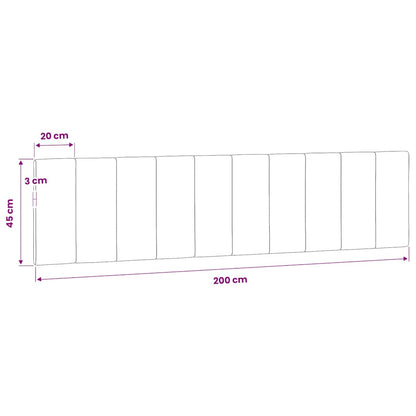 vidaXL Kopfteil-Kissen "Hanko" Blau 200 cm Samt