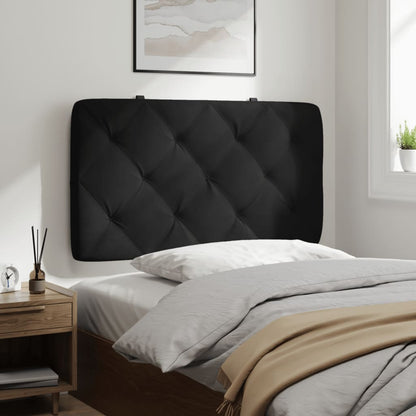 vidaXL Kopfteil-Kissen Schwarz 80 cm Samt