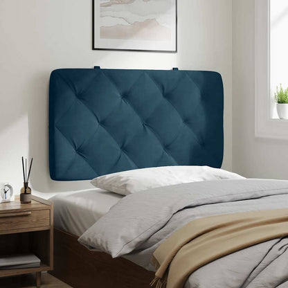 vidaXL Kopfteil-Kissen Blau 80 cm Samt
