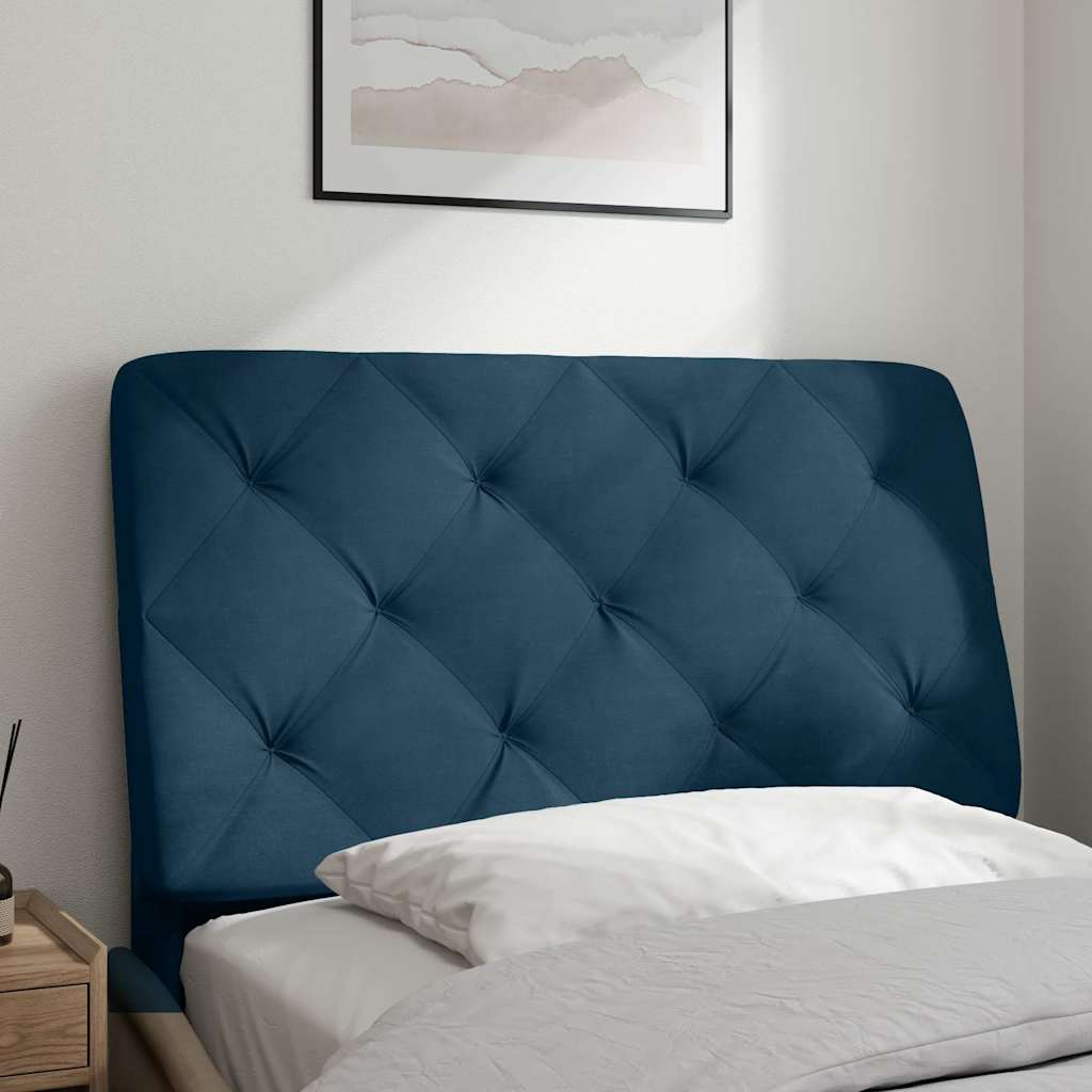 vidaXL Kopfteil-Kissen Blau 90 cm Samt
