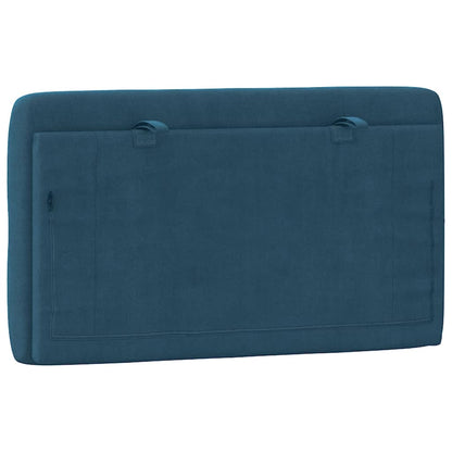 vidaXL Kopfteil-Kissen Blau 90 cm Samt