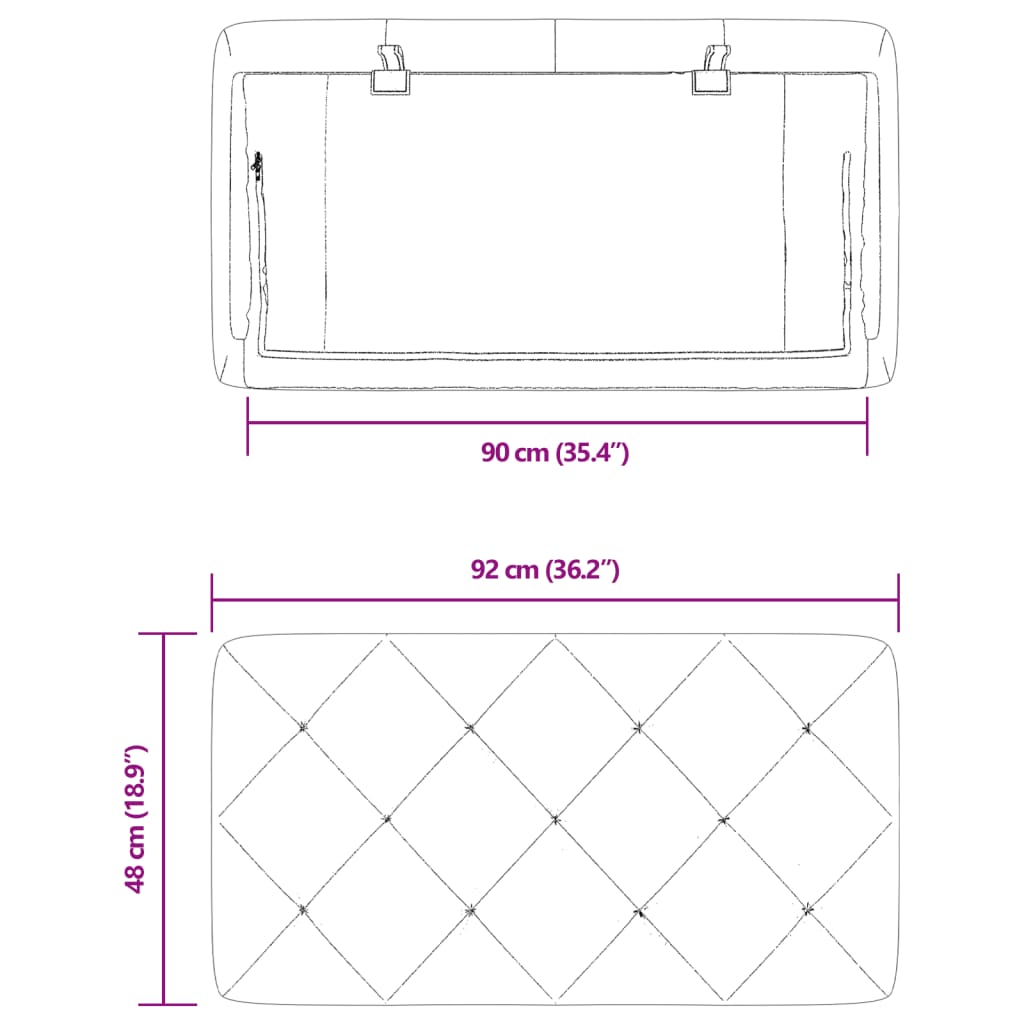 vidaXL Kopfteil-Kissen Rosa 90 cm Samt