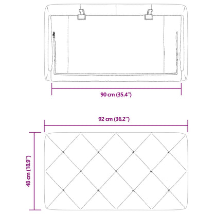 vidaXL Kopfteil-Kissen Rosa 90 cm Samt
