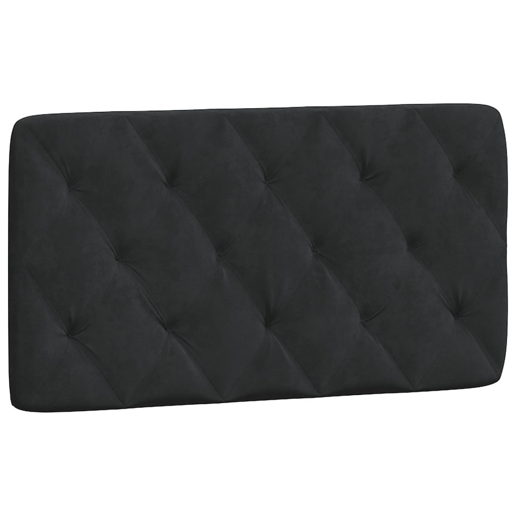vidaXL Oreiller de tête de lit Noir 100 cm Velours