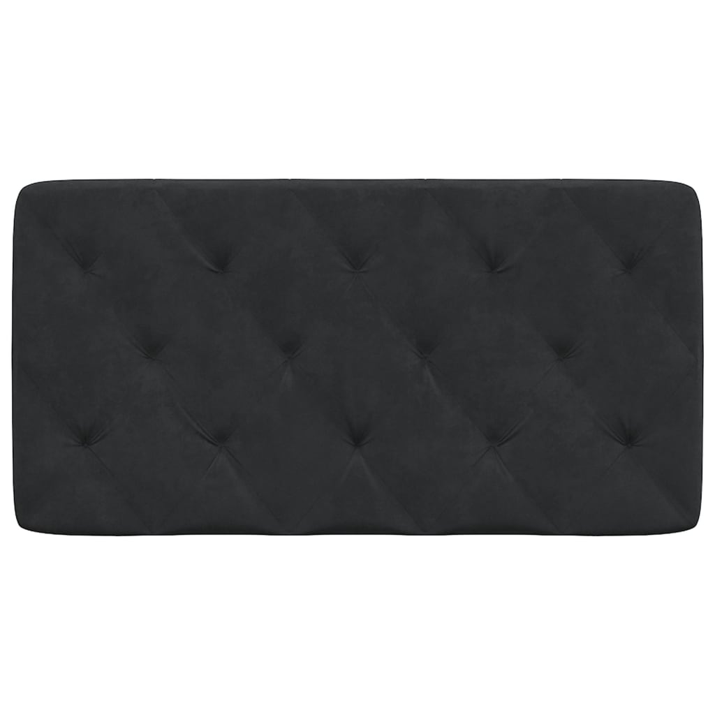 vidaXL Oreiller de tête de lit Noir 100 cm Velours