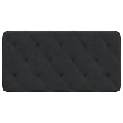 vidaXL Oreiller de tête de lit Noir 100 cm Velours
