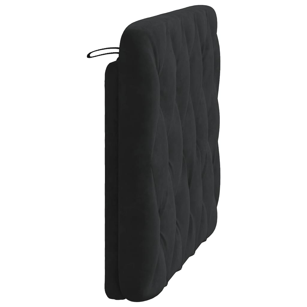 vidaXL Oreiller de tête de lit Noir 100 cm Velours