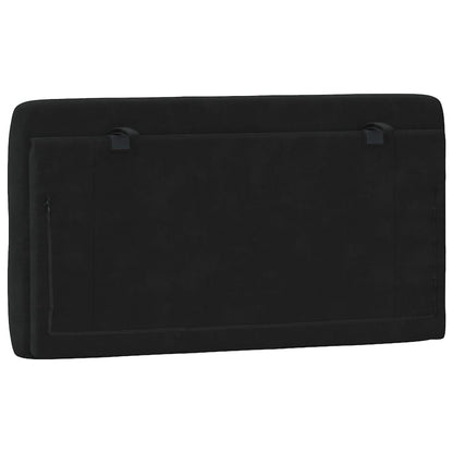 vidaXL Oreiller de tête de lit Noir 100 cm Velours