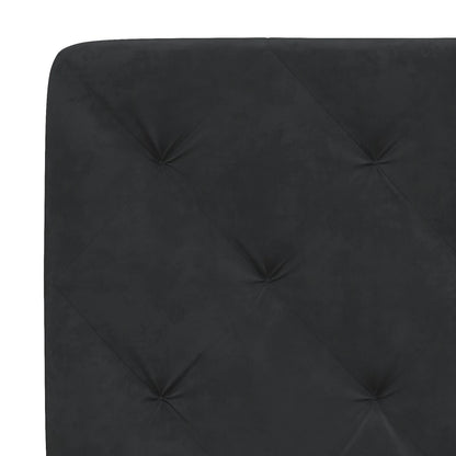 vidaXL Oreiller de tête de lit Noir 100 cm Velours