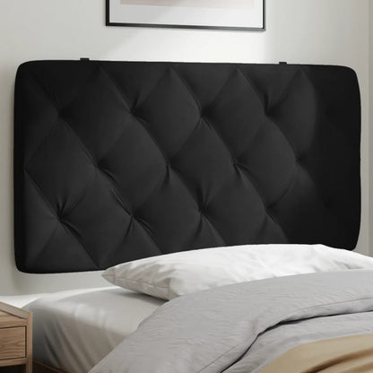 vidaXL Oreiller de tête de lit Noir 100 cm Velours