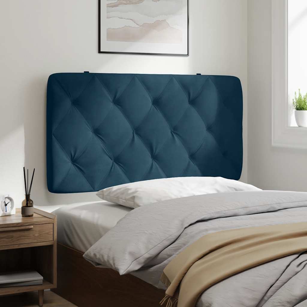vidaXL Kopfteil-Kissen Blau 100 cm Samt