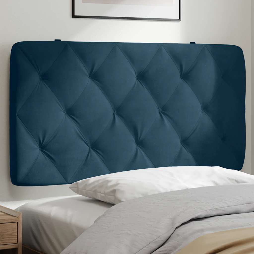 vidaXL Kopfteil-Kissen Blau 100 cm Samt