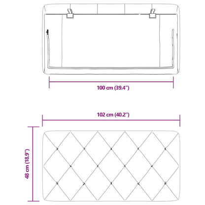 vidaXL Kopfteil-Kissen Rosa 100 cm Samt