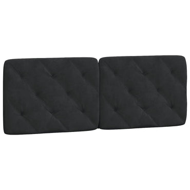 vidaXL Kopfteil-Kissen Schwarz 120 cm Samt