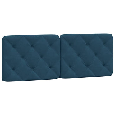vidaXL Kopfteil-Kissen Blau 120 cm Samt