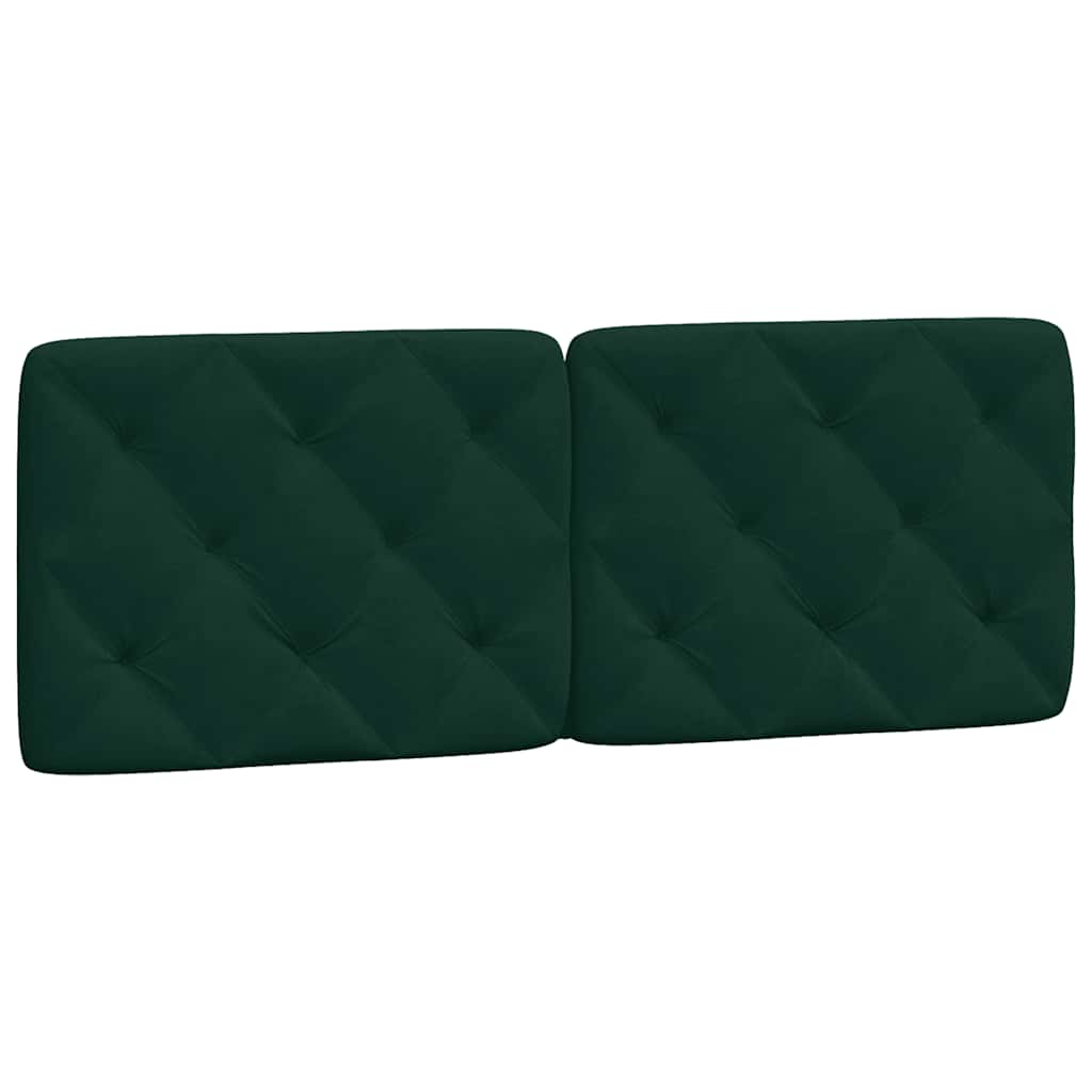 vidaXL Kopfteil-Kissen Dunkelgrün 140 cm Samt