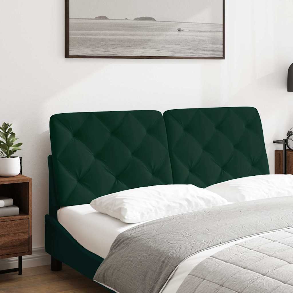 vidaXL Kopfteil-Kissen Dunkelgrün 140 cm Samt