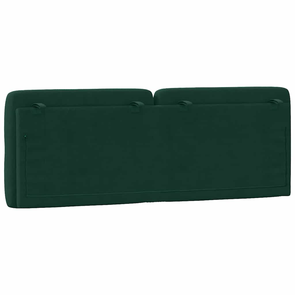 vidaXL Kopfteil-Kissen Dunkelgrün 140 cm Samt