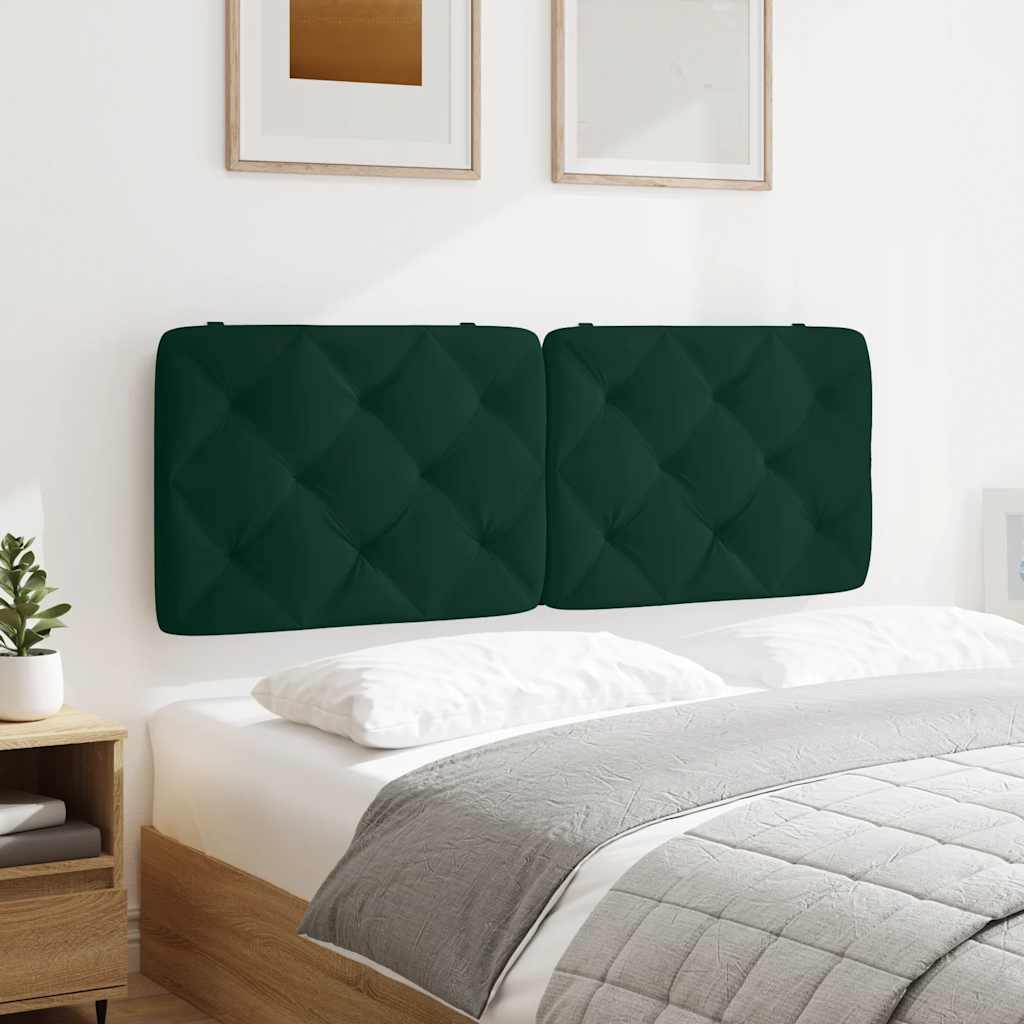 vidaXL Kopfteil-Kissen Dunkelgrün 140 cm Samt