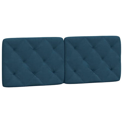 vidaXL Kopfteil-Kissen Blau 140 cm Samt