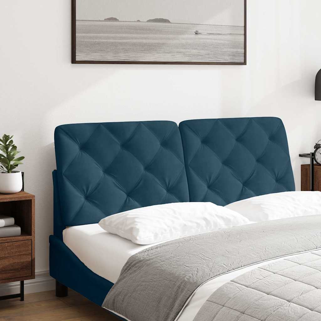 vidaXL Kopfteil-Kissen Blau 140 cm Samt