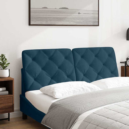 vidaXL Kopfteil-Kissen Blau 140 cm Samt