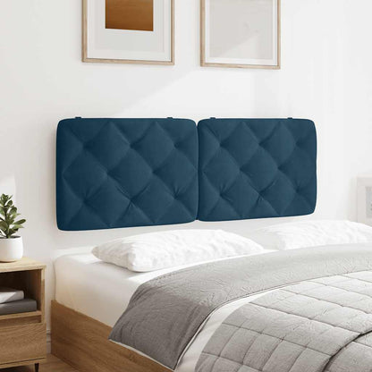 vidaXL Kopfteil-Kissen Blau 140 cm Samt