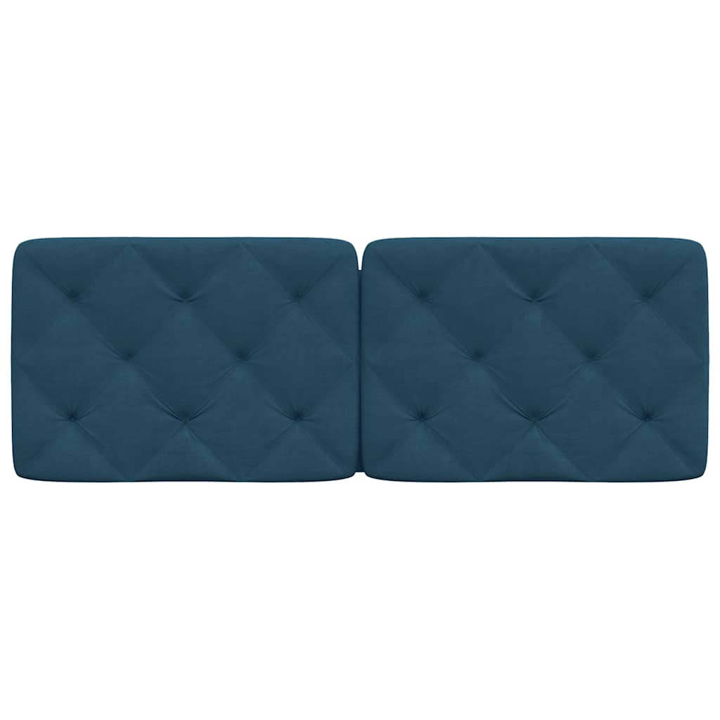 vidaXL Kopfteil-Kissen Blau 140 cm Samt