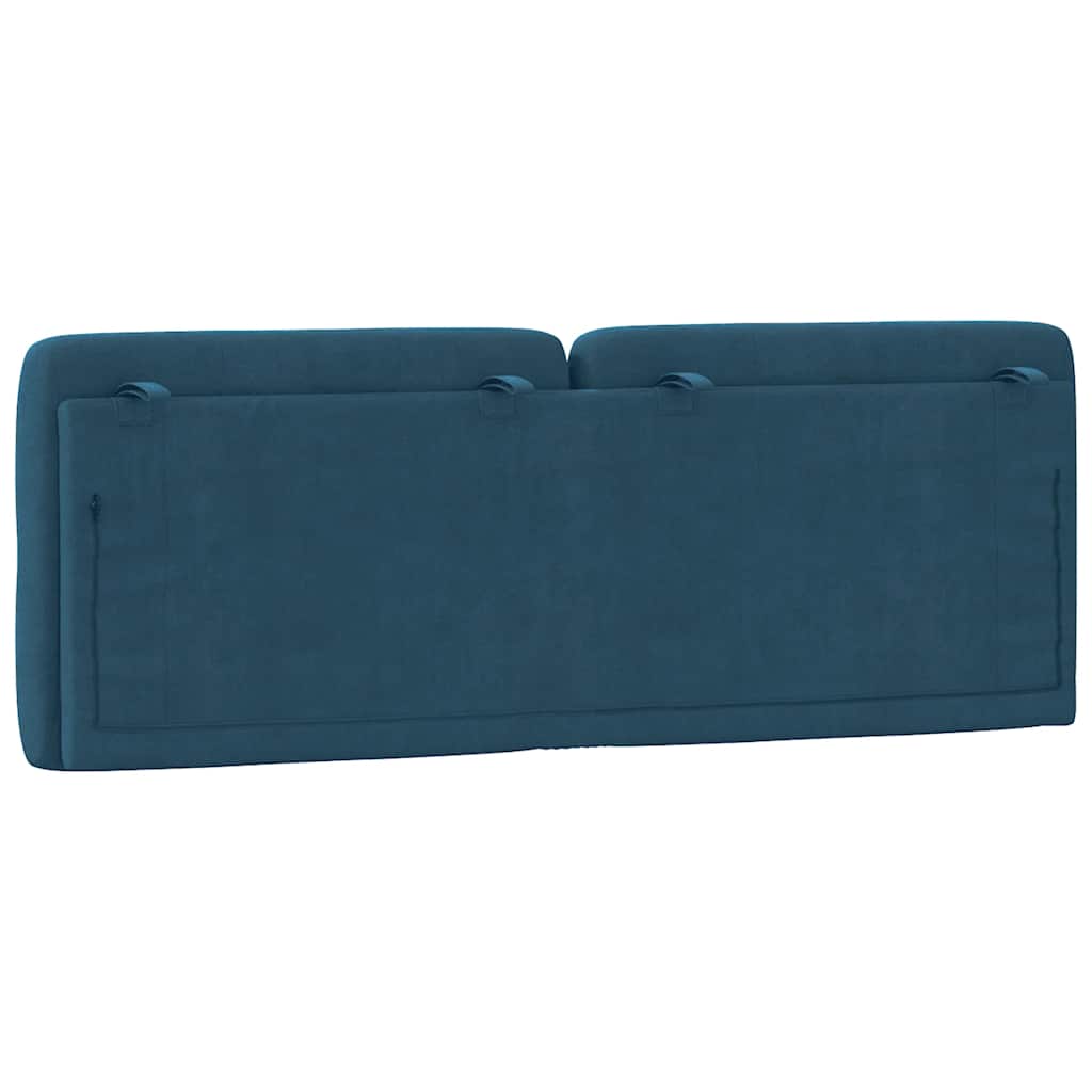 vidaXL Kopfteil-Kissen Blau 140 cm Samt