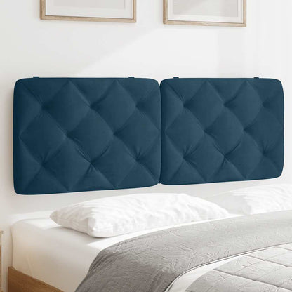 vidaXL Kopfteil-Kissen Blau 140 cm Samt