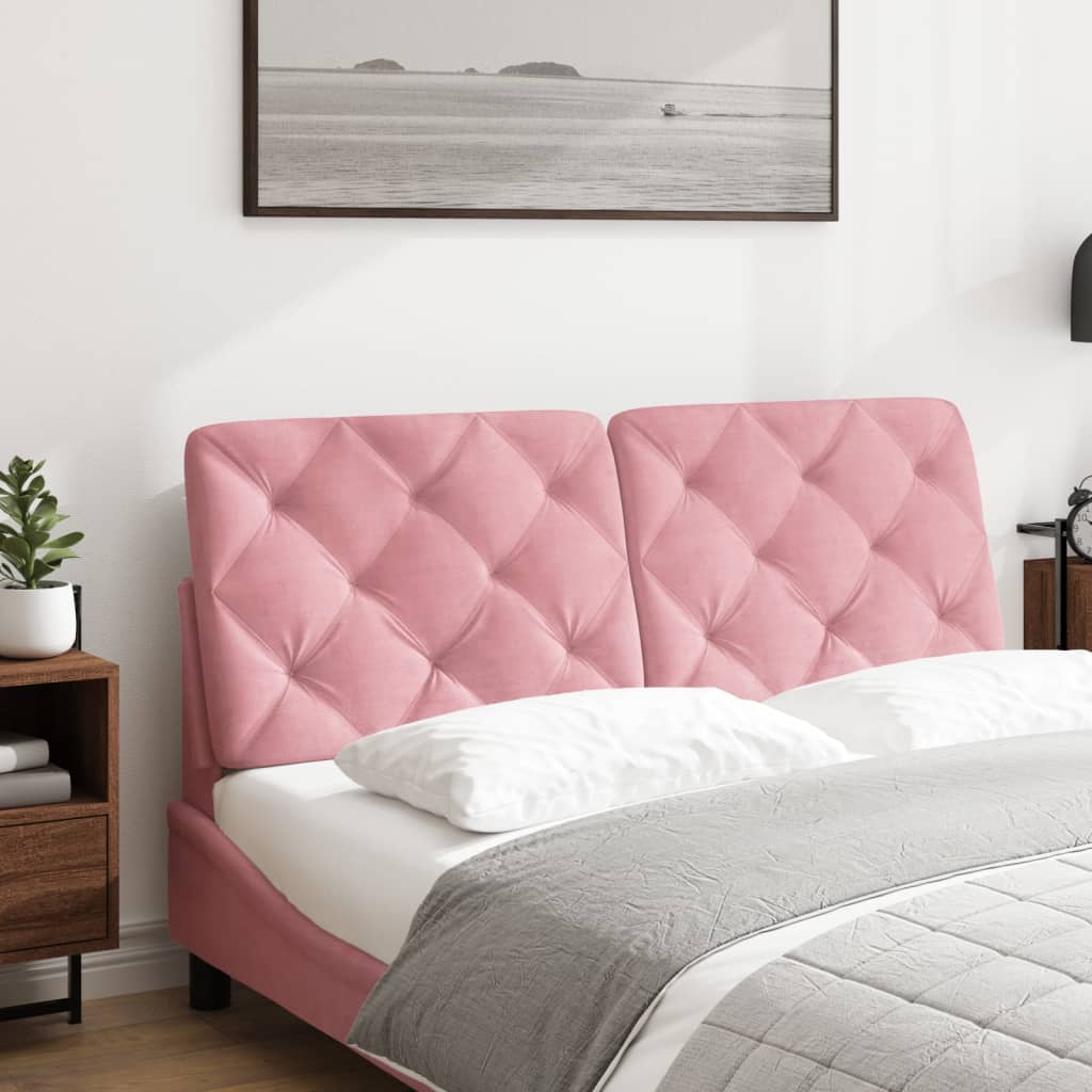 vidaXL Kopfteil-Kissen Rosa 140 cm Samt