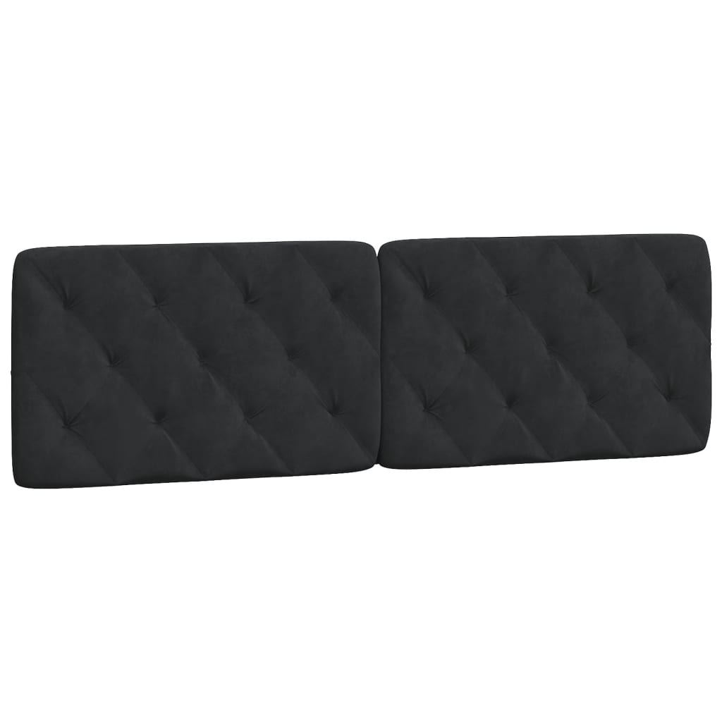 vidaXL Coussin de tête de lit Noir 160 cm Velours