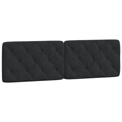 vidaXL Coussin de tête de lit Noir 160 cm Velours