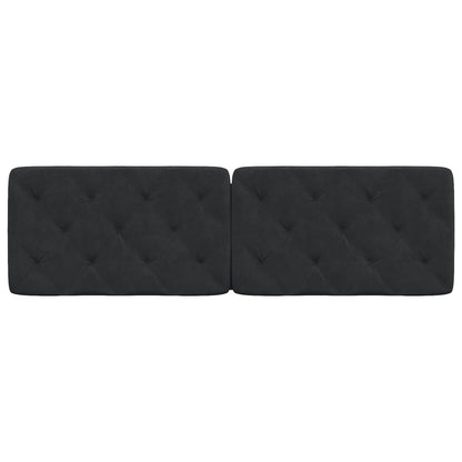vidaXL Coussin de tête de lit Noir 160 cm Velours