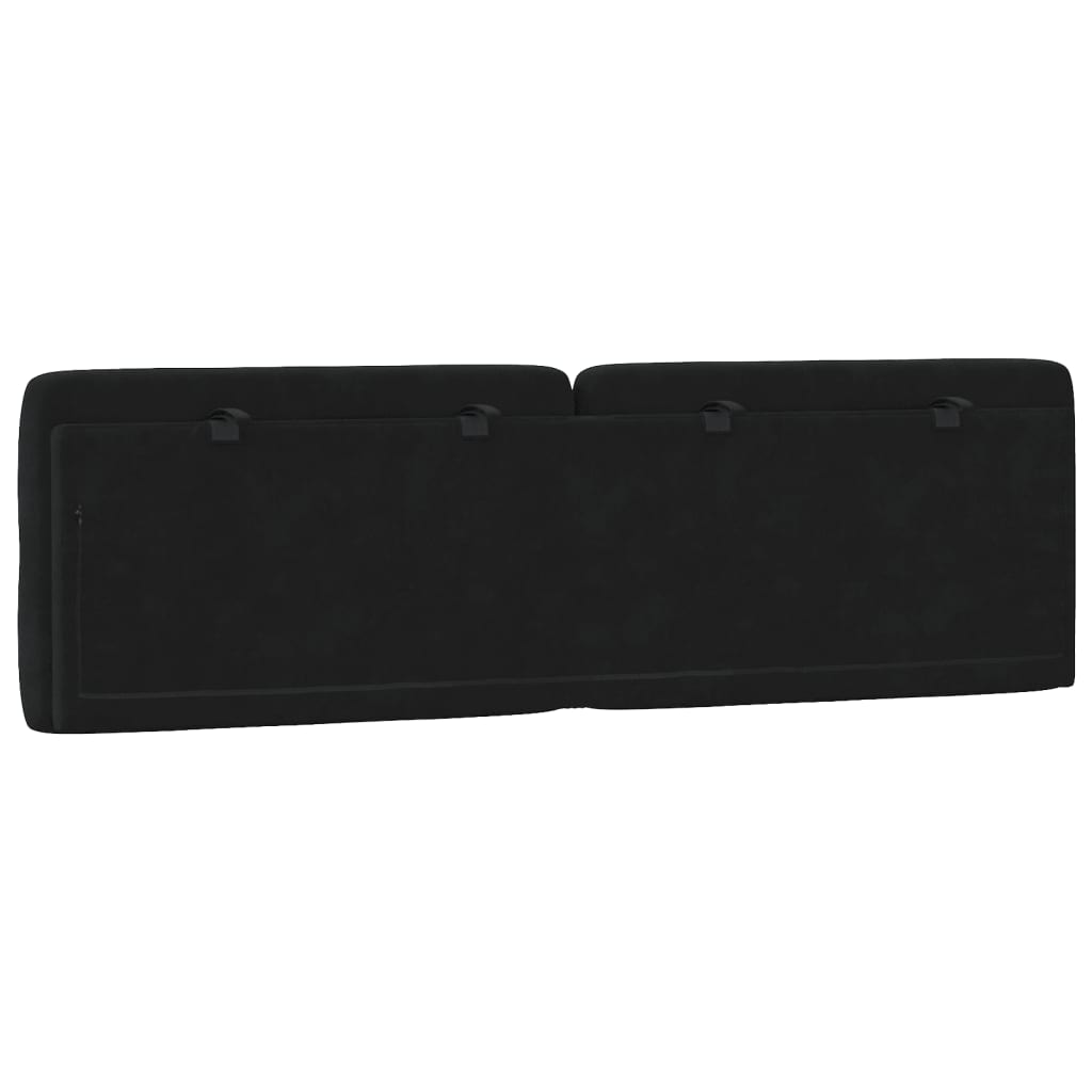 vidaXL Coussin de tête de lit Noir 160 cm Velours