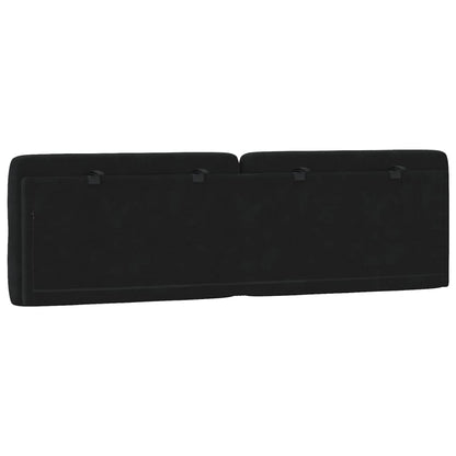 vidaXL Coussin de tête de lit Noir 160 cm Velours
